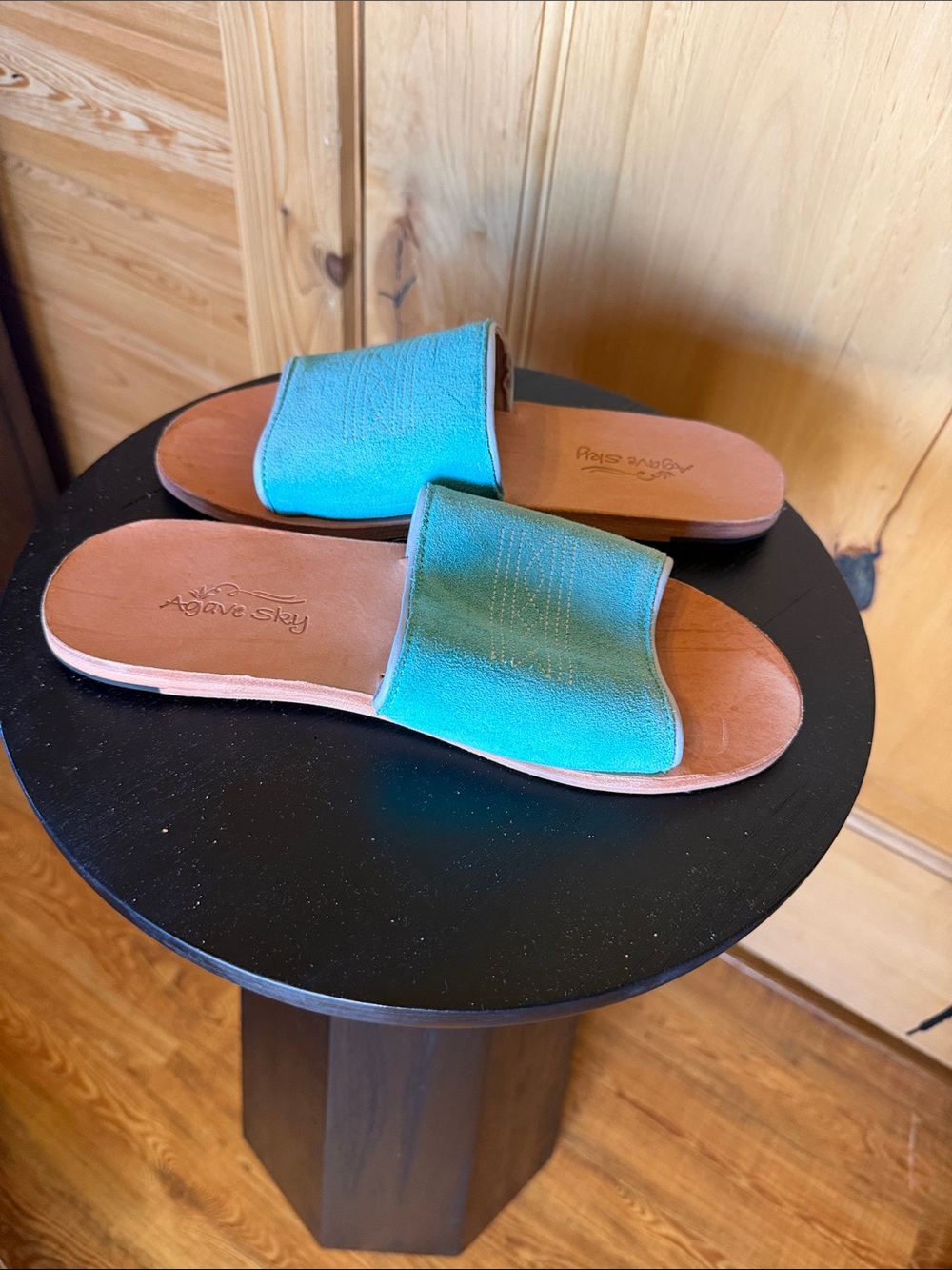 Agave Turquoise Slide Sandals for Women